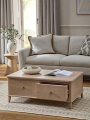 Light Sadie Soild Mango Wood Storage Coffee Table - Image 2 of 9