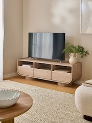Light Blythe Solid Mango Wood Wide TV Unit - Image 1 of 10