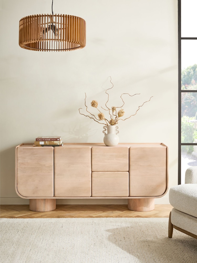 Light Blythe Solid Mango Wood Large Sideboard - Image 1 of 10