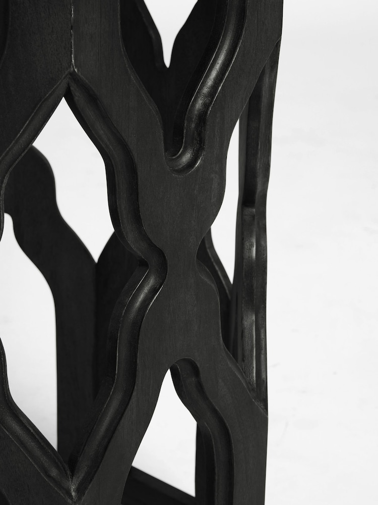 Black Inder Solid Mango Wood Side Table - Image 5 of 5 Black Inder Solid Mango Wood Side Table - Image 5 of 5