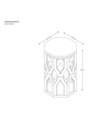 White Inder Solid Mango Wood Side Table - Image 4 of 4