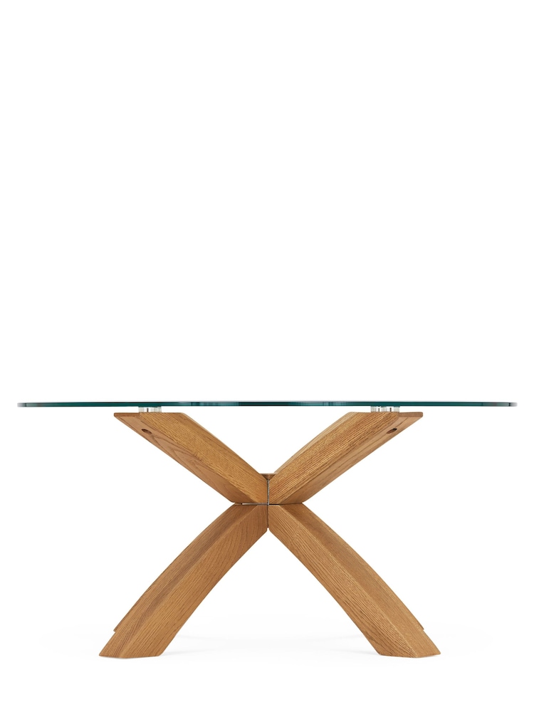 Natural Oak and Glass Coffee Table - Image 2 of 7