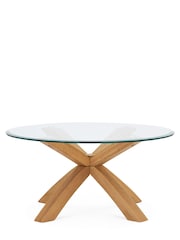 Natural Oak and Glass Coffee Table - Image 4 of 7