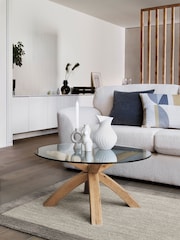 Natural Oak and Glass Coffee Table - Image 6 of 7