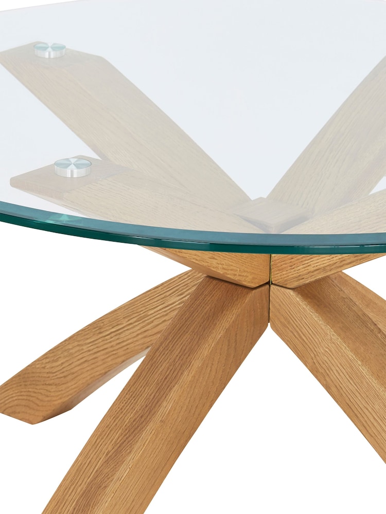 Natural Oak and Glass Coffee Table - Image 7 of 7