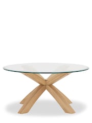 Natural Oak and Glass Coffee Table - Image 8 of 8