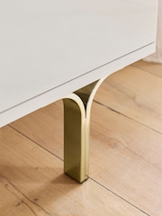 White Evie Gloss Space Saving Large Sideboard - Image 4 of 5