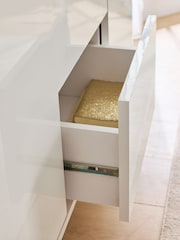 White Evie Gloss Space Saving Large Sideboard - Image 5 of 5
