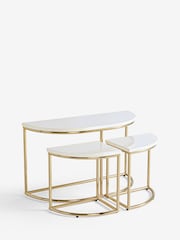 White Evie Gloss Set of 3 Nest of Tables - Image 3 of 3