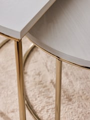 White Evie Gloss Nest of 3 Coffee Table - Image 7 of 7