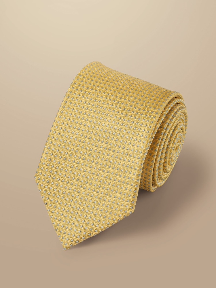 Charles Tyrwhitt Yellow Stain Resistant Pattern Tie - Image 1 of 2