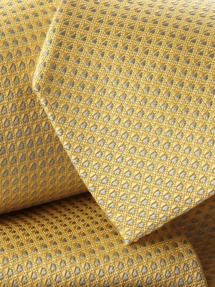 Charles Tyrwhitt Yellow Stain Resistant Pattern Tie - Image 2 of 2