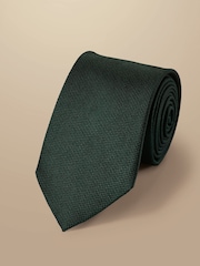 Charles Tyrwhitt Green Silk Stain Resistant Tie - Image 1 of 2