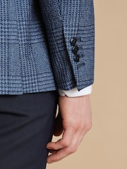 Charles Tyrwhitt Blue Slim Fit Wool Silk Jacket - Image 5 of 6