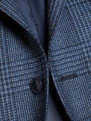 Charles Tyrwhitt Blue Slim Fit Wool Silk Jacket - Image 6 of 6