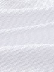 White Slim Fit Textured Long Sleeve Double Cuff 100% Cotton Shirt - Image 10 of 10
