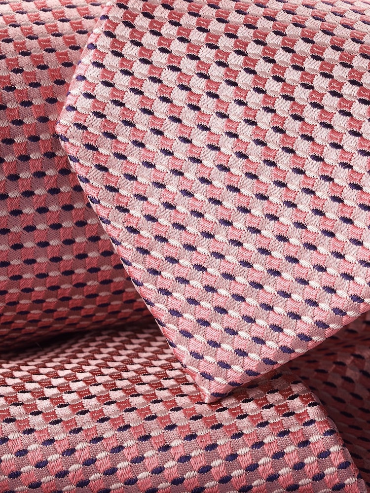 Charles Tyrwhitt Pink Stain Resistant Pattern Tie - Image 2 of 2
