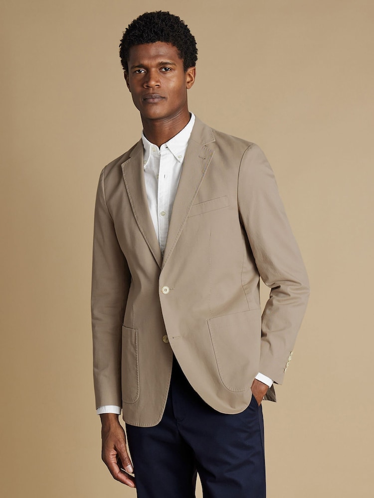 Charles Tyrwhitt Natural Cotton Stretch Jackets - Image 1 of 4