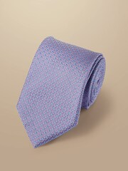 Charles Tyrwhitt Purple Stain Resistant Pattern Tie - Image 1 of 2