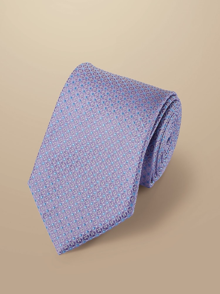 Charles Tyrwhitt Purple Stain Resistant Pattern Tie - Image 1 of 2
