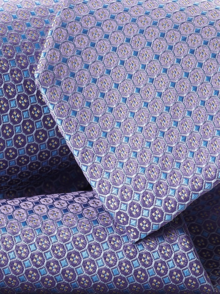 Charles Tyrwhitt Purple Stain Resistant Pattern Tie - Image 2 of 2