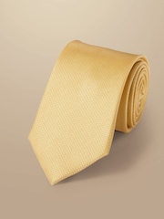 Charles Tyrwhitt Yellow Silk Stain Resistant Tie - Image 1 of 2