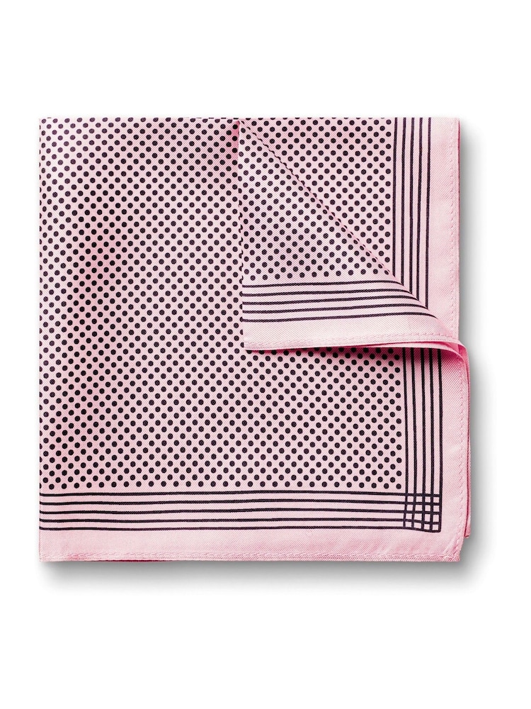 Charles Tyrwhitt Pink Silk Spot Pocket Square - Image 1 of 3