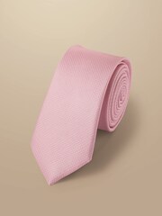 Jedwabny odporny na plamy cienki krawat Charles Tyrwhitt - Obraz 1 z 2