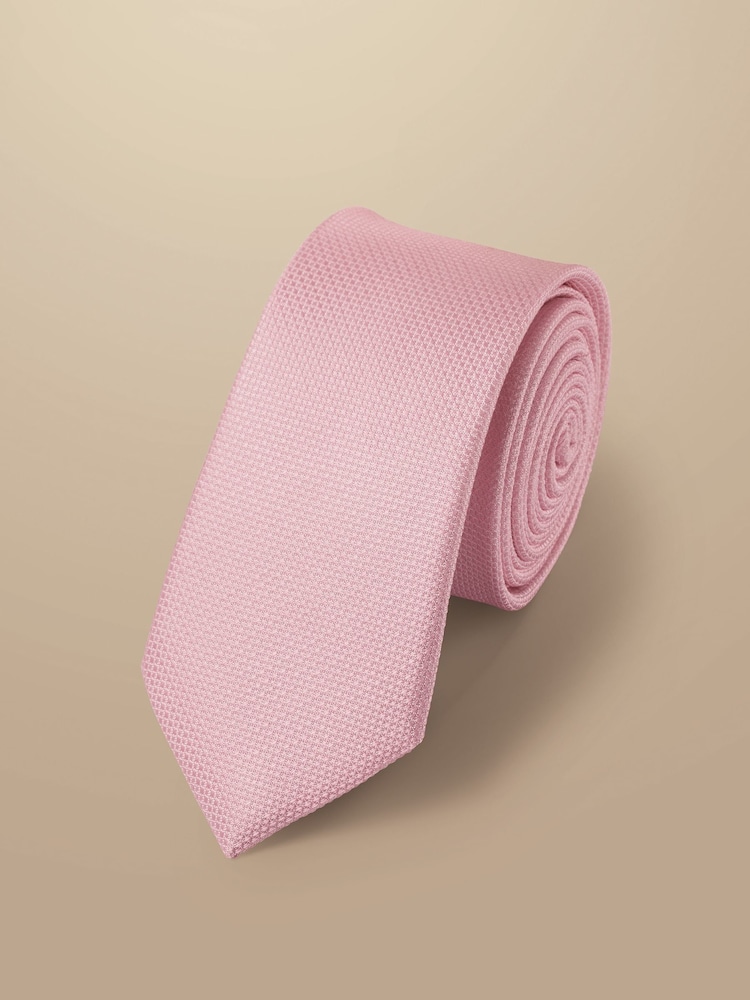 Jedwabny odporny na plamy cienki krawat Charles Tyrwhitt - Obraz 1 z 2 Jedwabny odporny na plamy cienki krawat Charles Tyrwhitt - Obraz 1 z 2