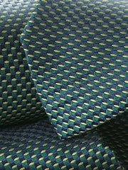 Charles Tyrwhitt Green Stain Resistant Pattern Tie - Image 2 of 2