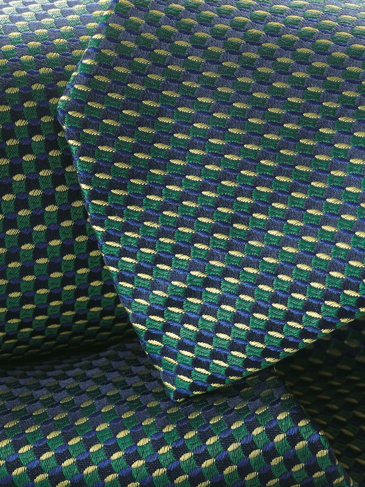 Charles Tyrwhitt Green Stain Resistant Pattern Tie - Image 2 of 2