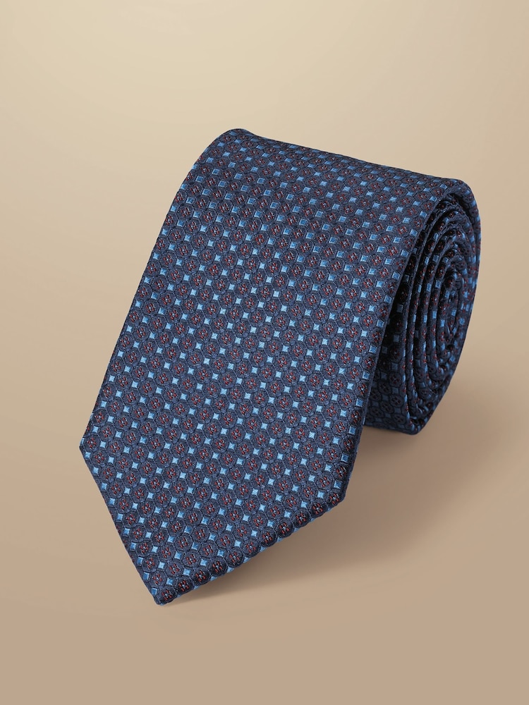Charles Tyrwhitt Blue Stain Resistant Pattern Tie - Image 1 of 2