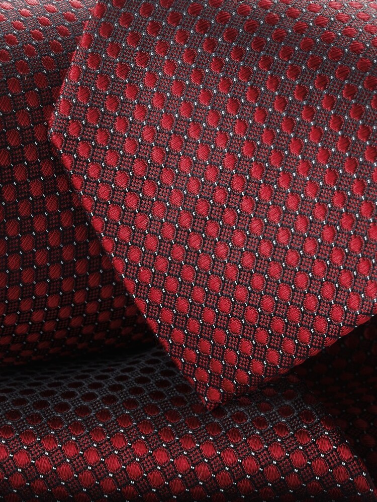 Charles Tyrwhitt Red Stain Resistant Pattern Tie - Image 2 of 2 Charles Tyrwhitt Red Stain Resistant Pattern Tie - Image 2 of 2