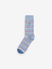 FatFace Blue Men's Striped Socks - Image 2 of 3