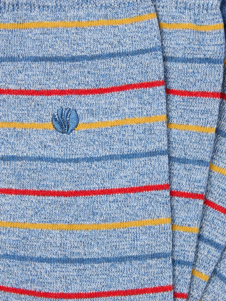 FatFace Blue Men's Striped Socks - Image 3 of 3