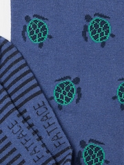 FatFace Blue Turtle Men's Socks - Image 2 of 2