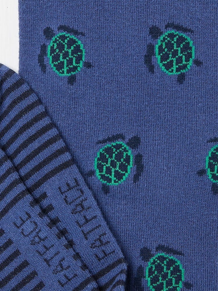 FatFace Blue Turtle Men's Socks - Image 2 of 2