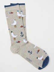 FatFace Grey Seagull Men's Socks - Image 1 of 2