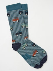 FatFace Blue Teal Men's Off Roader Socks - Image 1 of 2