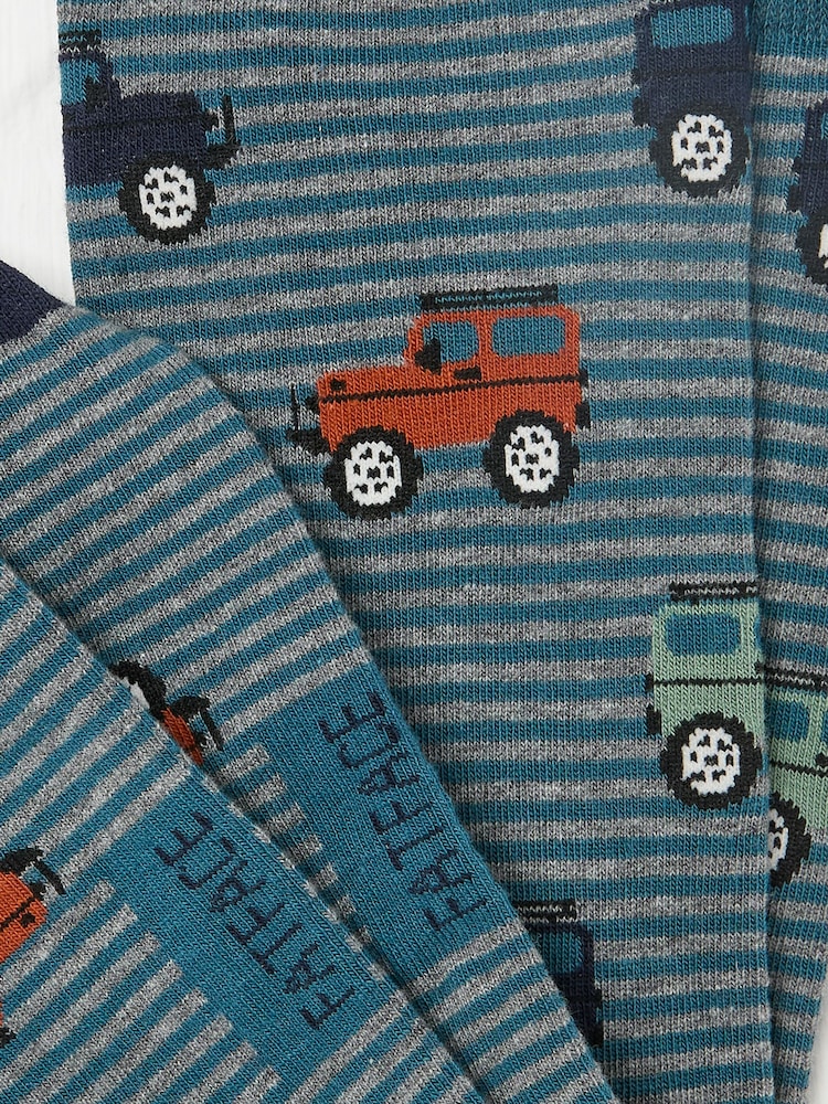FatFace Blue Teal Men's Off Roader Socks - Image 2 of 2