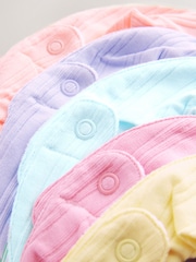 Helle Pastellfarbe - Baby Dribble-Lätzchen aus 100 % Baumwolle im 5er-Pack - Bild 7 von 8