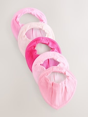 Bright Pink Baby Dribble 100% Cotton Bibs 5 Pack - Image 1 of 8