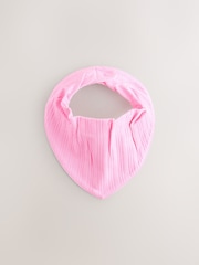 Bright Pink Baby Dribble 100% Cotton Bibs 5 Pack - Image 2 of 8