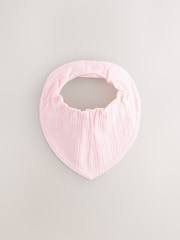 Bright Pink Baby Dribble 100% Cotton Bibs 5 Pack - Image 3 of 8