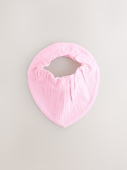 Bright Pink Baby Dribble 100% Cotton Bibs 5 Pack - Image 4 of 8