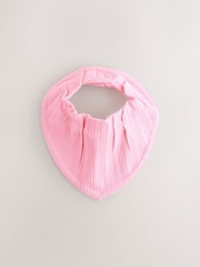 Bright Pink Baby Dribble 100% Cotton Bibs 5 Pack - Image 5 of 8