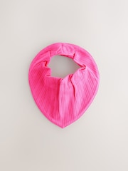 Bright Pink Baby Dribble 100% Cotton Bibs 5 Pack - Image 6 of 8
