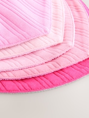 Bright Pink Baby Dribble 100% Cotton Bibs 5 Pack - Image 8 of 8