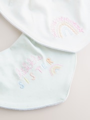 Sage Green Sister Baby Family Bibs 2 Pack - Image 5 of 5