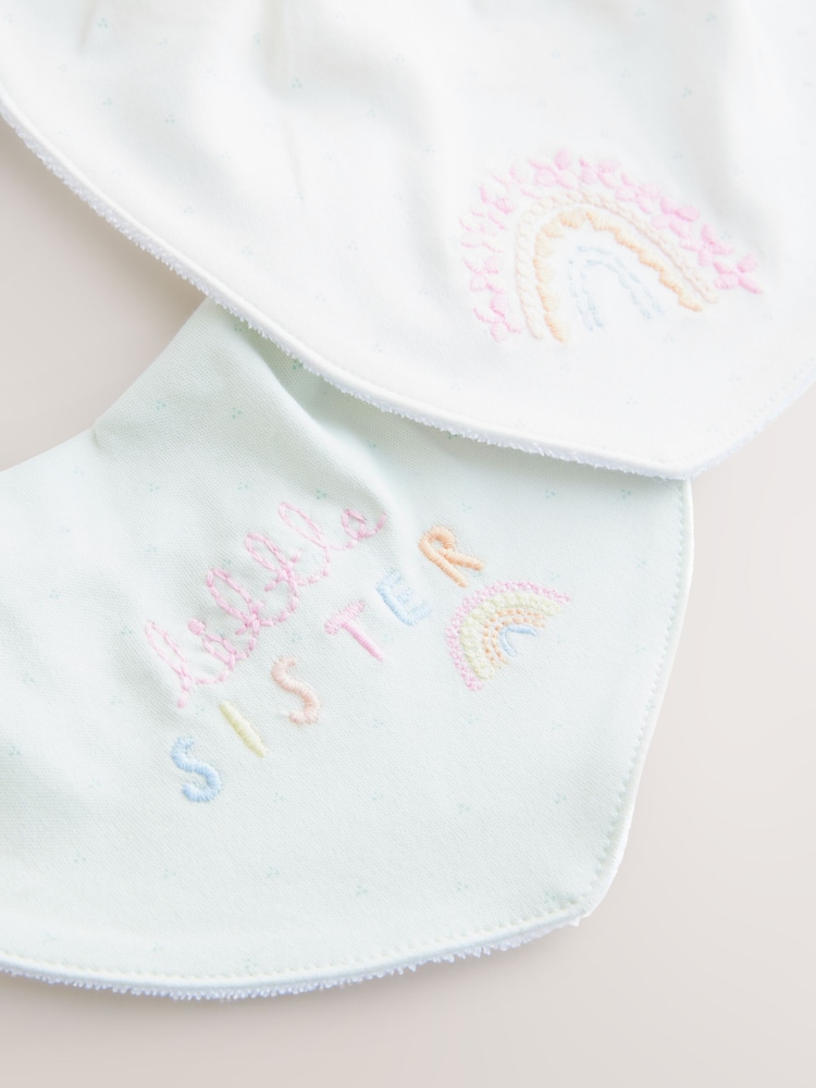Sage Green Sister Baby Family Bibs 2 Pack - Image 5 of 5
